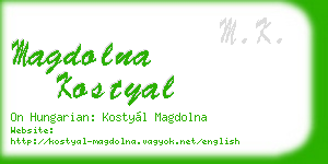 magdolna kostyal business card